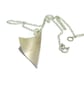 Curved Sterling Silver Triangle Handmade Pendant, Modern Artisan Jewellery - Image 2