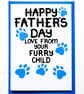 Father's Day Card From The Dog, Fathers Day Card From The Cat, Furry Child - Image 4