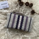 Woolly Wallet - Dusky Lilac. Handwoven in Wales