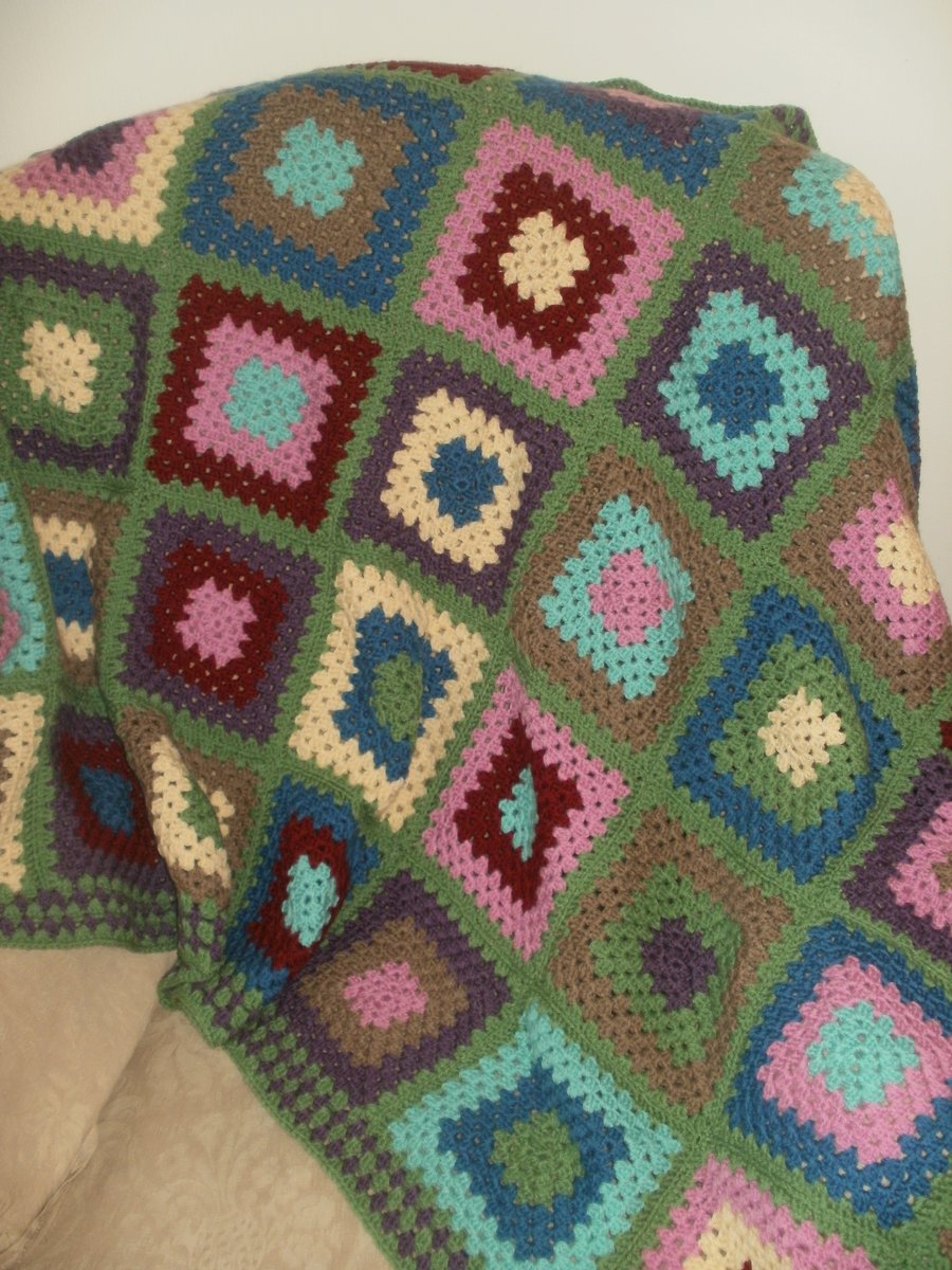 Camper van cosy hand crochet blanket