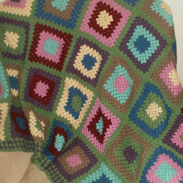 Camper van cosy hand crochet blanket