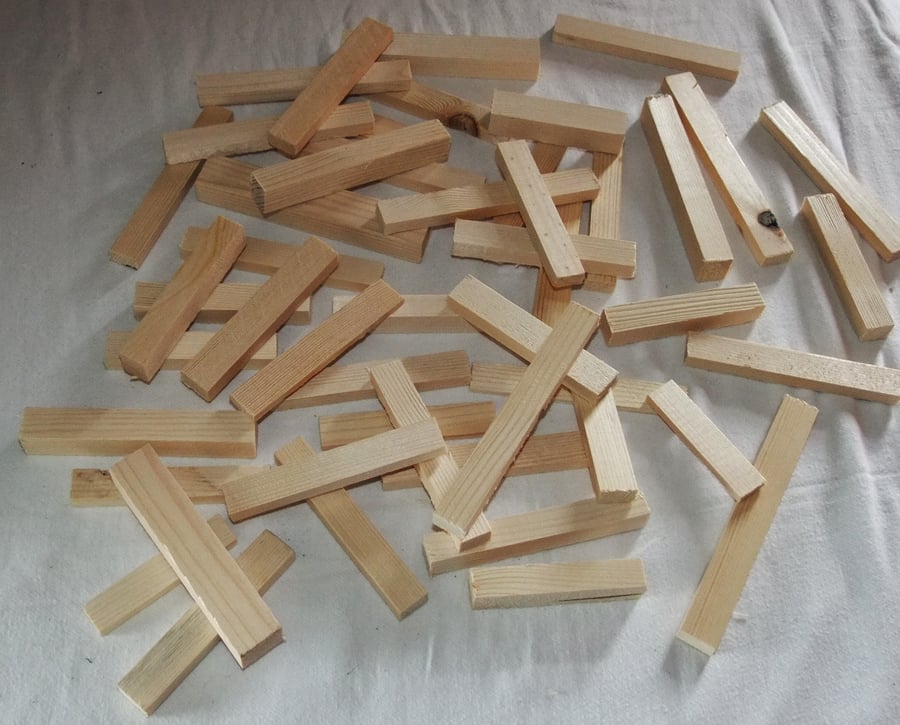 Box of wood for child to play with, building blocks. Ideal for preschool or home