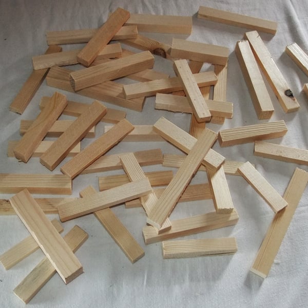 Box of wood for child to play with, building blocks. Ideal for preschool or home