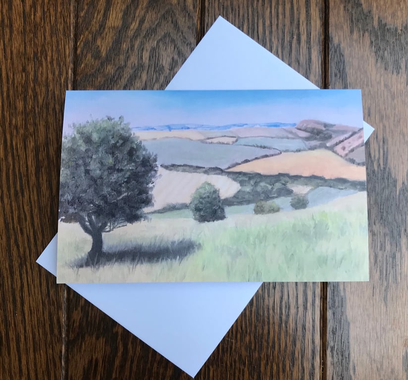 ‘Hazy summer days’ greeting card by UK artist Janet Bird