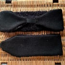 Cosy Earwarmers - Black Twill Harris Tweed 