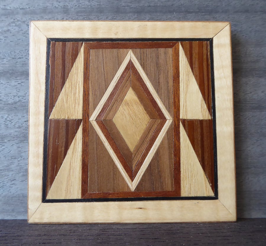 Wood veneer coaster