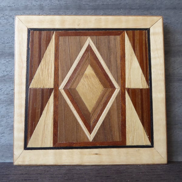Wood veneer coaster
