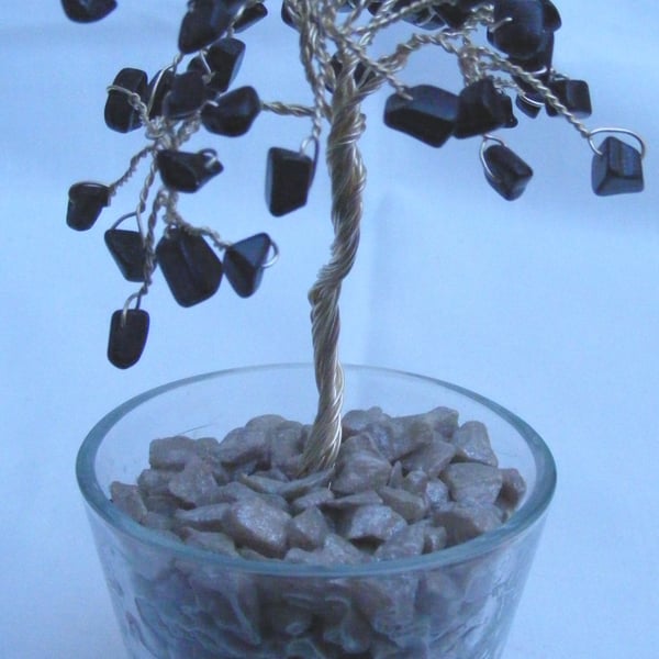 Blue Sandstone Gemstone Tree of Life ornament