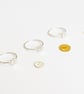 Little button ring, button ring, silver ring - Image 2