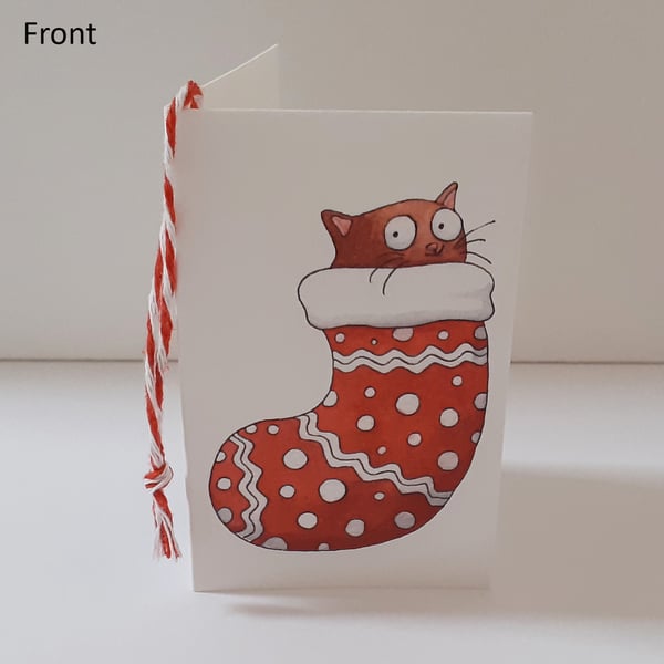 Cats in Stockings Gift Tag