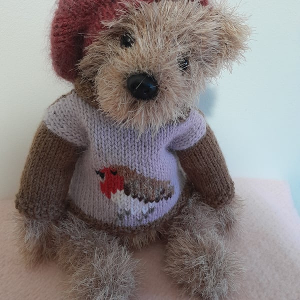 Knitted Bear, Traditional Teddy Bear