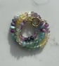 Fluorite & Banded Agate Hand Knotted Beaded Gemstone Necklace - Image 2