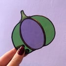 Stained Glass Pumpkin Patch Pal - Stripy Purple and Green