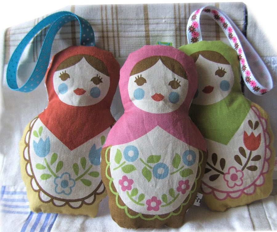 Russian doll lavender bag, home decor, organic lavender flowers.  