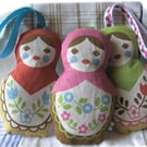 Russian doll lavender bag, home decor, organic lavender flowers.  