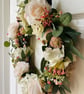 Handmade Blush Rose Door Wreath - Artificial Floral Wreath - Image 5