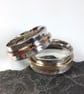 Silver and gold spinner ring. - Image 5