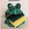 Frog sponge holder, kitchen decor, scrubby holder, soap holder housewarming gift