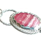 Necklace Silver Rhodochrosite Jewellery Gift Pink Oval Recycled Sterling 925 - Image 4