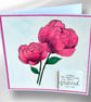 Hand Painted Peony Card – "I Thank My Lucky Stars For A Friend Like You" - Image 7