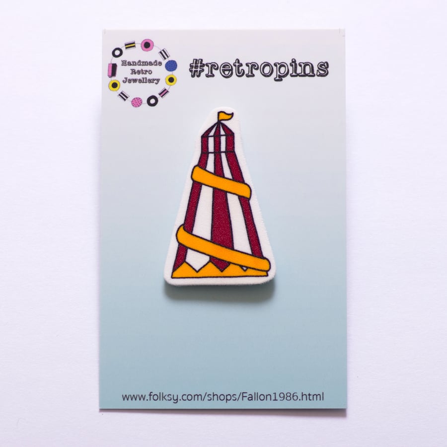 Retropins - Fun at the fair collection - Red Helter Skelter Pin
