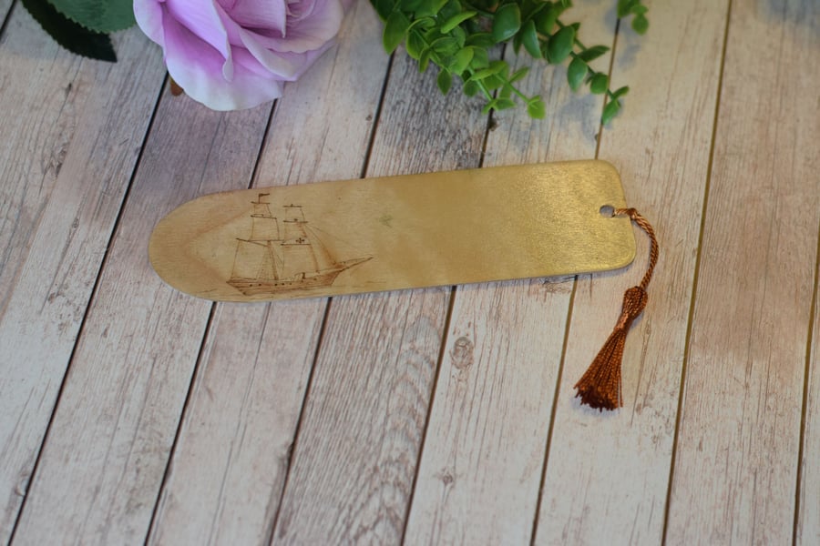 Pyrography Wooden bookmark 