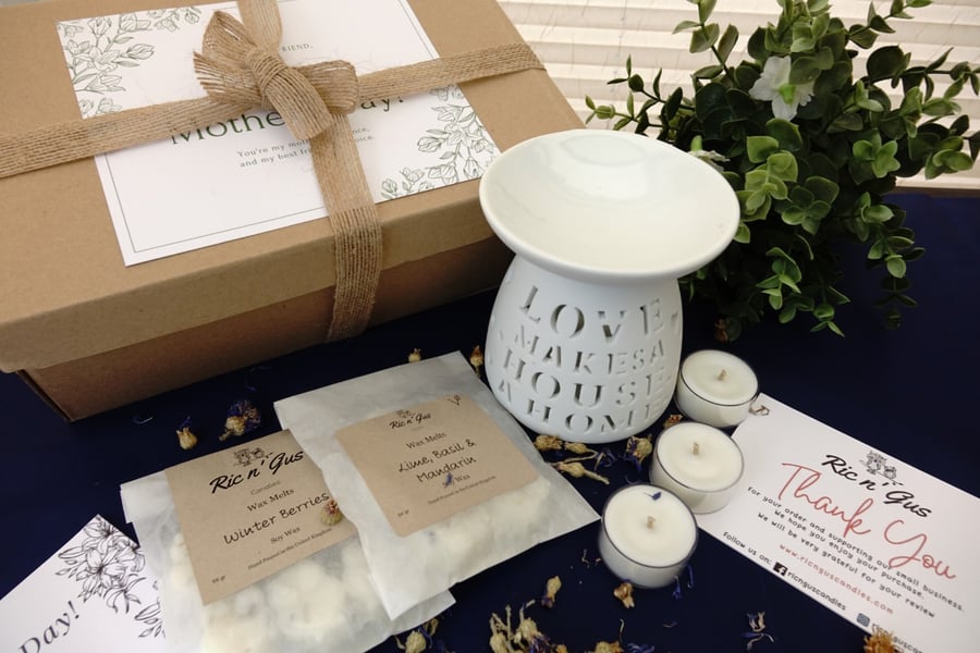 Mothers Day Wax Melt Gift Set Box, Wax Burner Gift Set - Mother's Day Gift
