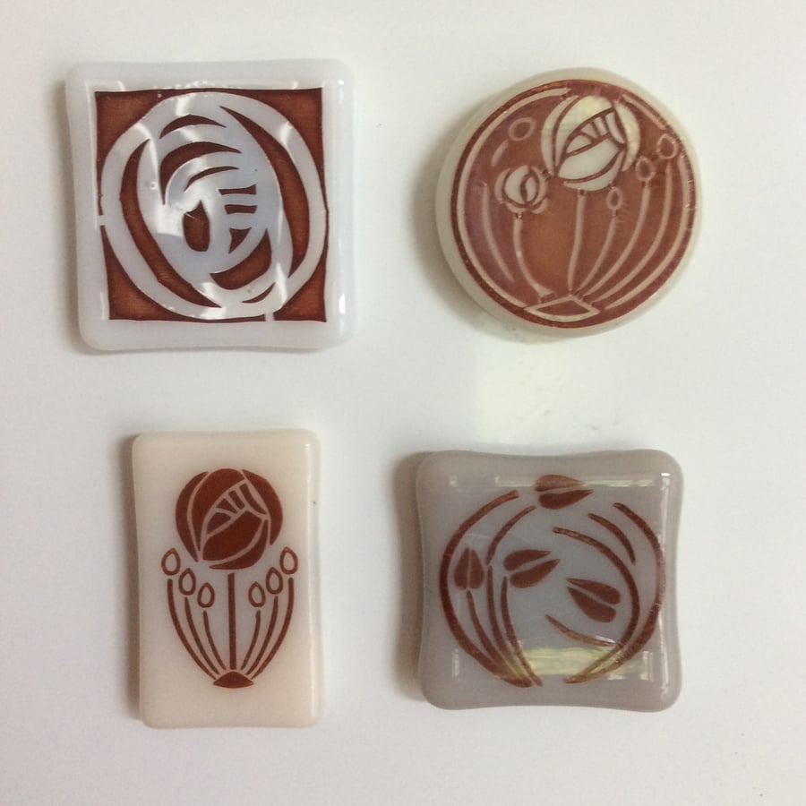 Mackintosh style fridge magnets