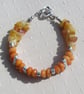 Golden Jade Gemstone Crystal Beaded Cuff Bracelet - Image 6