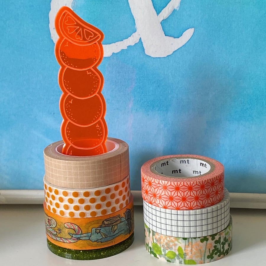 Tangerine Washi Tape Holder