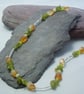 Peridot & Citrine semi-precious chips & Mother of Pearl necklace - Image 1