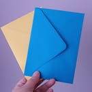C6 A6 Blue And Yellow Envelopes Cardmaking Diamond Flap 120gsm Pack Of 10