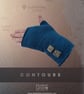 Denim Blue Merino Wool Fingerless Gloves, Women's Knitted Wrist Warmers