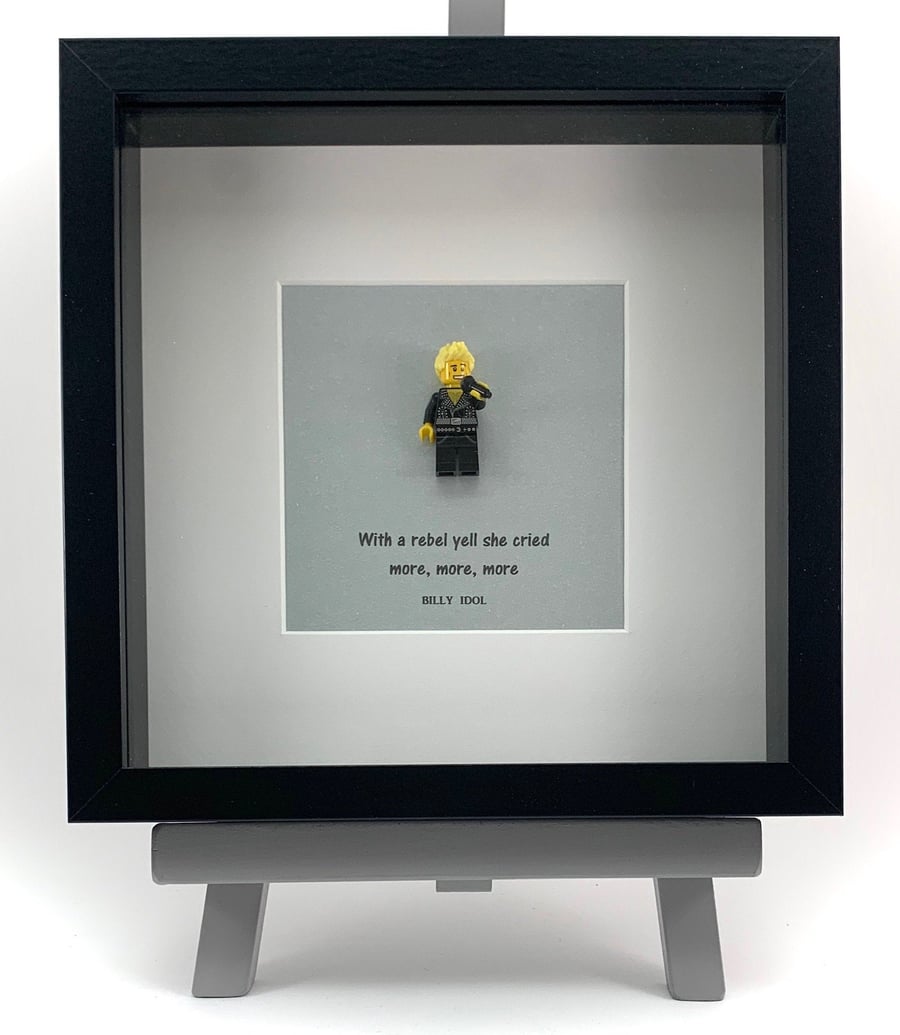 Billy Idol custom mini Figure framed picture 