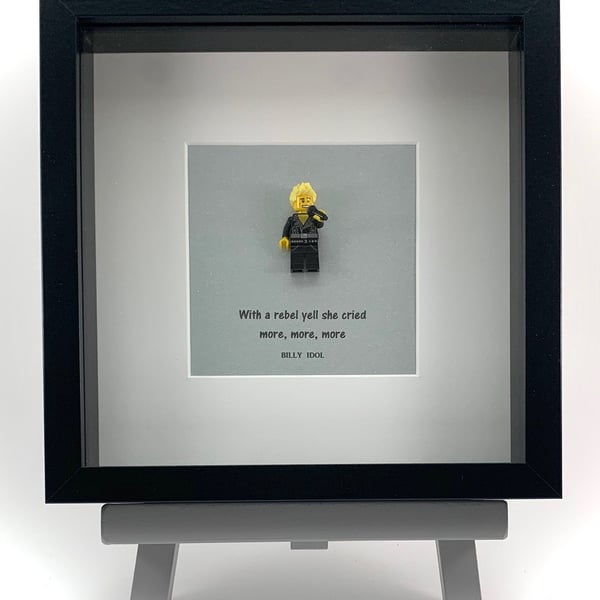 Billy Idol custom mini Figure framed picture 