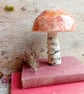 large ceramic mushrooms plant decoration, standing, stick, nature, toadstool, 