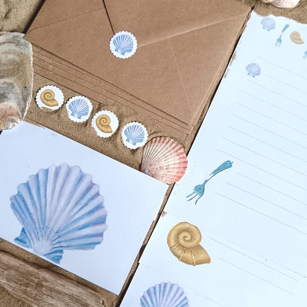 The Little Mermaid Writing Set - Hand Illustrated Coastal Stationery