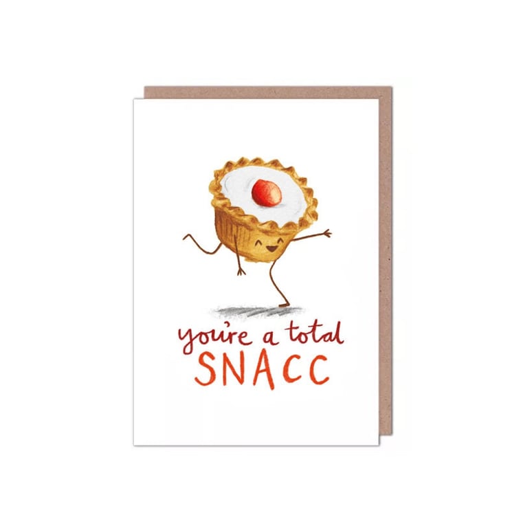 Cherry Bakewell You're a Total Snacc Snack Valentines Anniversary Birthday Card