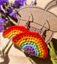 Rainbow dangle earrings, Rainbow jewellery, Rainbow birthday gift, Rainbow theme - Image 5