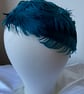 Peggy - Teal Feather Felt Fascinator - Special Occasion - Wedding Guest - Image 2