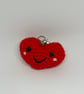 Handmade Crochet Red Heart Keychain