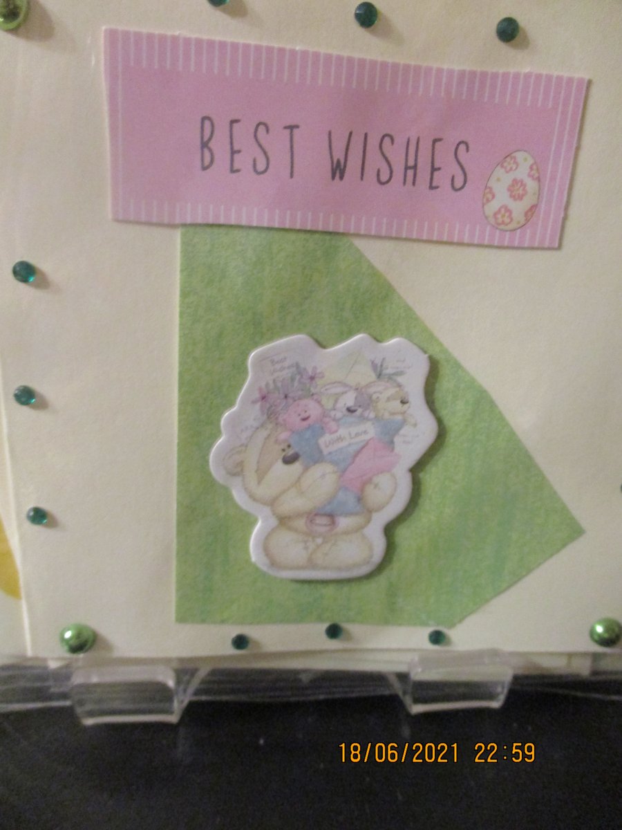 Best Wishes Bear Card