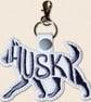 Husky Keyring - Embroidered Dog Word Art Bag Charm - Image 4
