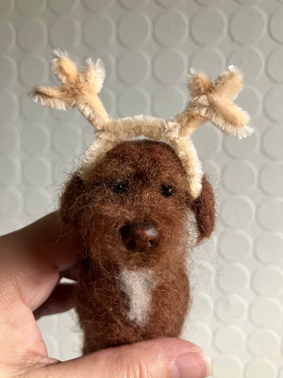 Scampi the Spaniel handmade dog model 