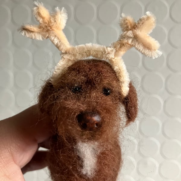 Scampi the Spaniel handmade dog model 