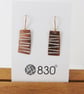 Dangle Copper Enamel Textured Earrings - Image 3
