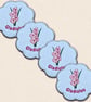 Gladiolus Candle Coaster - Embroidered August Birth Flower Decor - Image 4