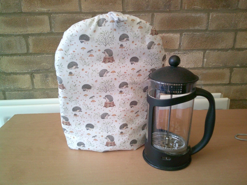 Hedgehogs on Tree Stumps Large Coffee Pot Cosy