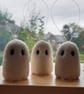 Wee Woolly Ghostie - needle felted hanging ghost decoration - Image 5