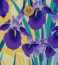 Iris Book Sleeve – Japanese Cotton Book Protector with Coconut Button - Image 2